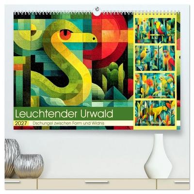 Leuchtender Urwald. Dschungel zwischen Form und Wildnis (hochwertiger Premium Wandkalender 2027 DIN A2 quer), Kunstdruck in Hochglanz