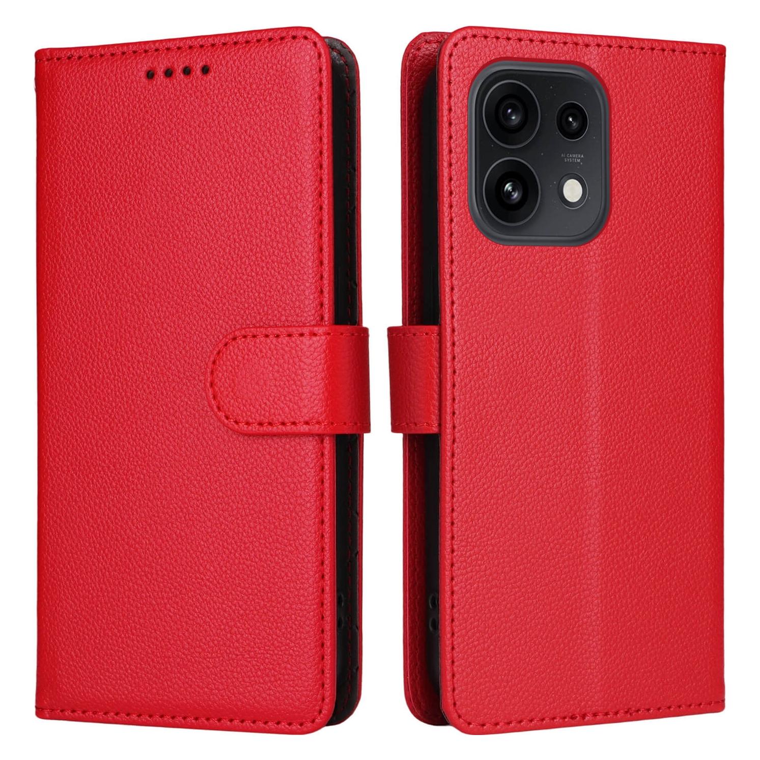 Cover-Discount OPPO Reno16 / Reno16 Pro - Lederoptik-Hülle mit strukturierter Oberfläche (Oppo Reno 16, Oppo Reno 16 Pro) (76481656)