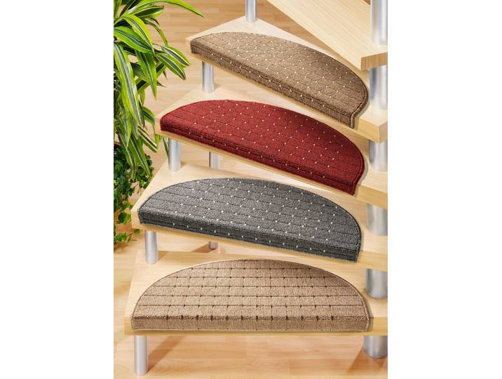 Stufenmatten mit rutschhemmender Latex-Rückseite, Braun, Größe 325 (Stufenmatten, 15er-Pack)
