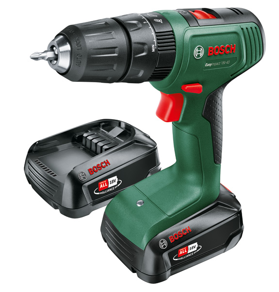 Bosch Akku-Bohrschrauber EasyImpact 18V-40, 2 x Akku PBA 18V 1.5Ah 06039D8102