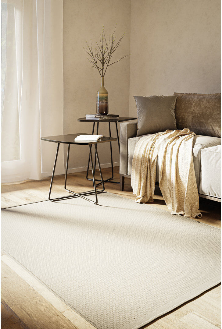 My Flair Hand Woven Hand Knotted Area Rug Cream;Ivory Rectangle 200 x 290cm