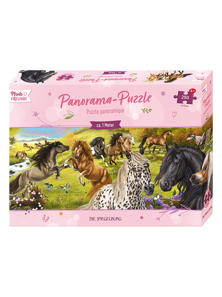 Die Spiegelburg 250tlg. Panorama-Puzzle "Pferdefreunde" - ab 6 Jahren - onesize