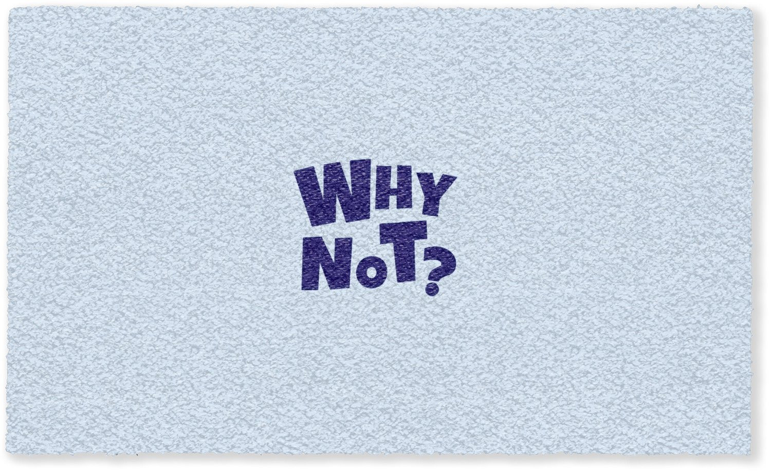MuchoWow Deurmat Why not - Lichtblauw - B/D: 150 x 90 cm