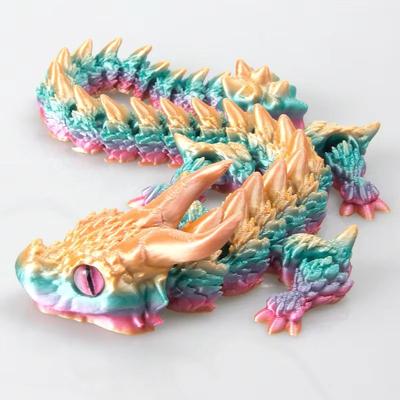 Inspired Finds Movable 3D Printed Dragon Toy Articulated Fidget & Desk Ornament For Stress Relief & Gifting candy