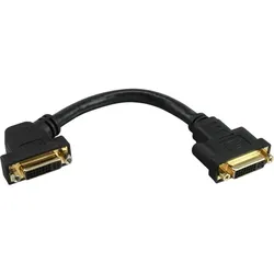 INLINE DVI-I Adapterkabel, 24+5 DVI Buchse auf Buchse, vergoldete Kontakte, 0,2m