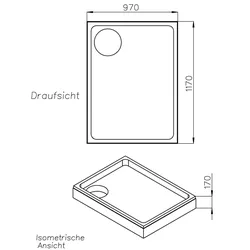 Neuesbad Wannenträger für Duscholux Ancona Trend 650 120x100x5 SD21547