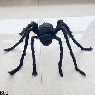 Uplift Essentials Halloween Giant Plush Spider Prop style B02