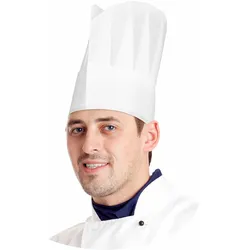 50x Kochmütze aus Papier weiß