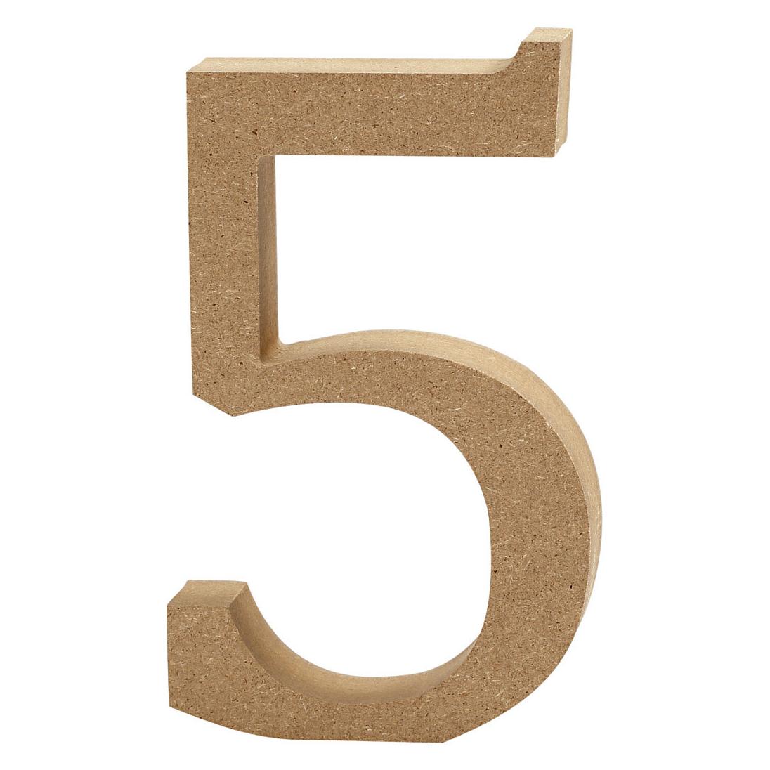 Creativ Company Cijfer 5 MDF 8cm, 1st. (5712854004657)