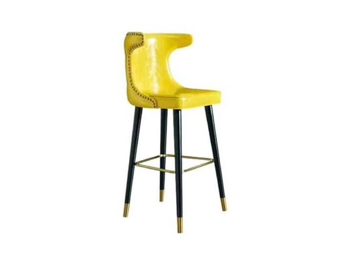 Höhenhocker 75 cm hoher Barhocker aus Karbonstahl, Empfangsstuhl(Yellow)