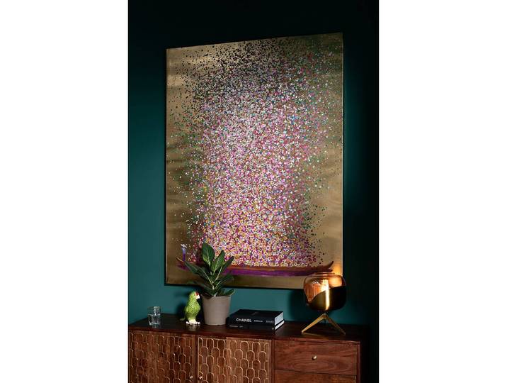 Bild Touched Flower Boat Gold Pink Baumwollstoff Gold 120 x 160 x 3cm