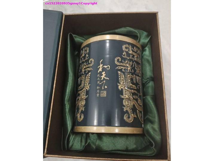 Collection TOP exclusive CHINE meilleur cadeau d'affaires étrangers paix personnages pictographiques anciens porte-stylo porte-stylo en cuivre