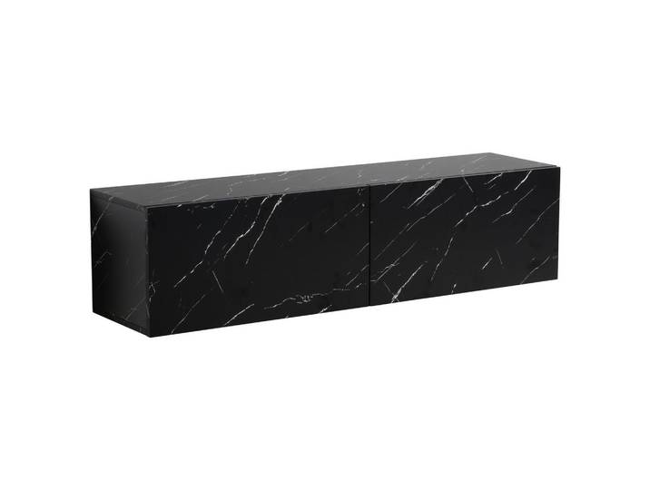 Mid.you Lowboard, Schwarz, Holzwerkstoff, Marmoroptik, 120x30x30 cm, hängend, Wohnzimmer, TV Möbel, Lowboards, Lowboards hängend