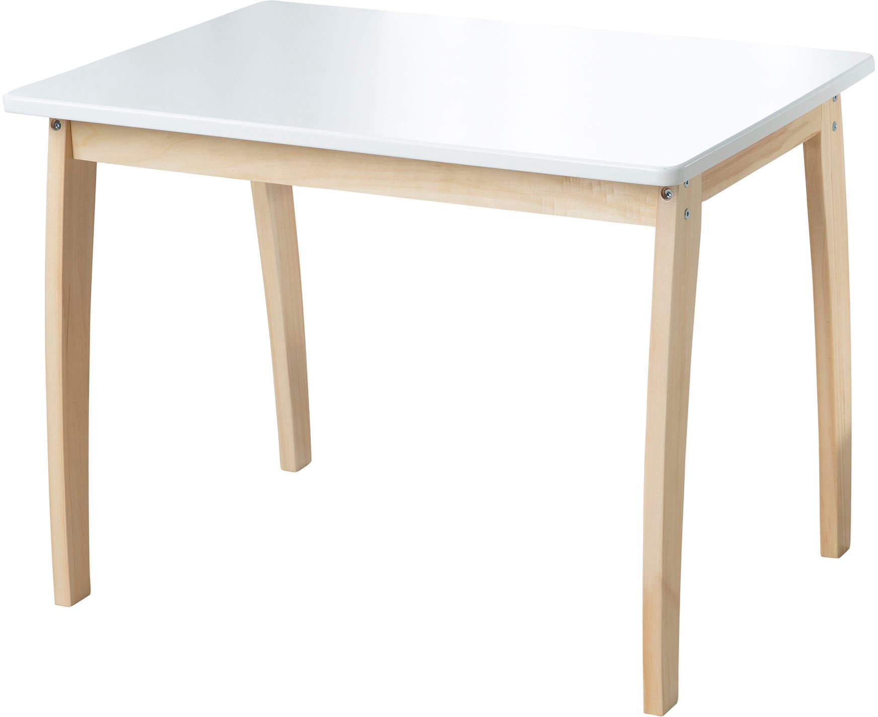 Kindertisch ROBA "mit farbig lackierter Tischplatte, weiß", weiß, Tische, Baby, B/H/T: 76cm x 56cm x 52cm, Kindertisch, B:76cm H:56cm T:52cm