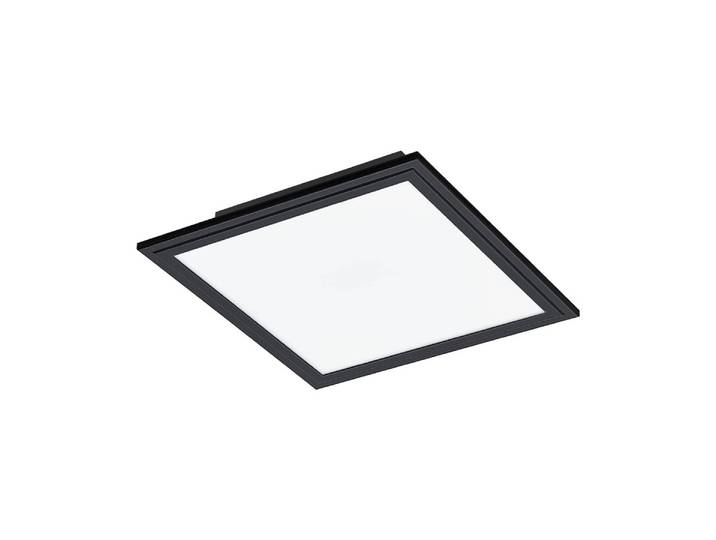 EGLO LED Panel Salobrena 1\, plafonnier carré\, plafonnier en plastique blanc et métal noir\, lampe\, blanc neutre\, 30x30 cm