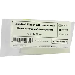 Mundkeil Kinder Soft Transparent 17x14x80Mm 1 ST