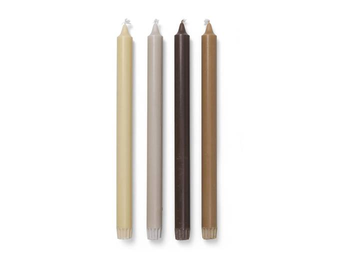 Ferm Living Bougies Pure, Pack de 4 mélange calme