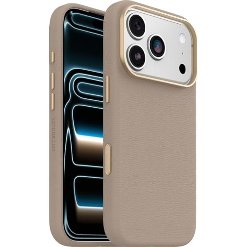 OtterBox Symmetry Cactus Leather MagSafe Hoes voor iPhone 18/17 Pro, Grijs