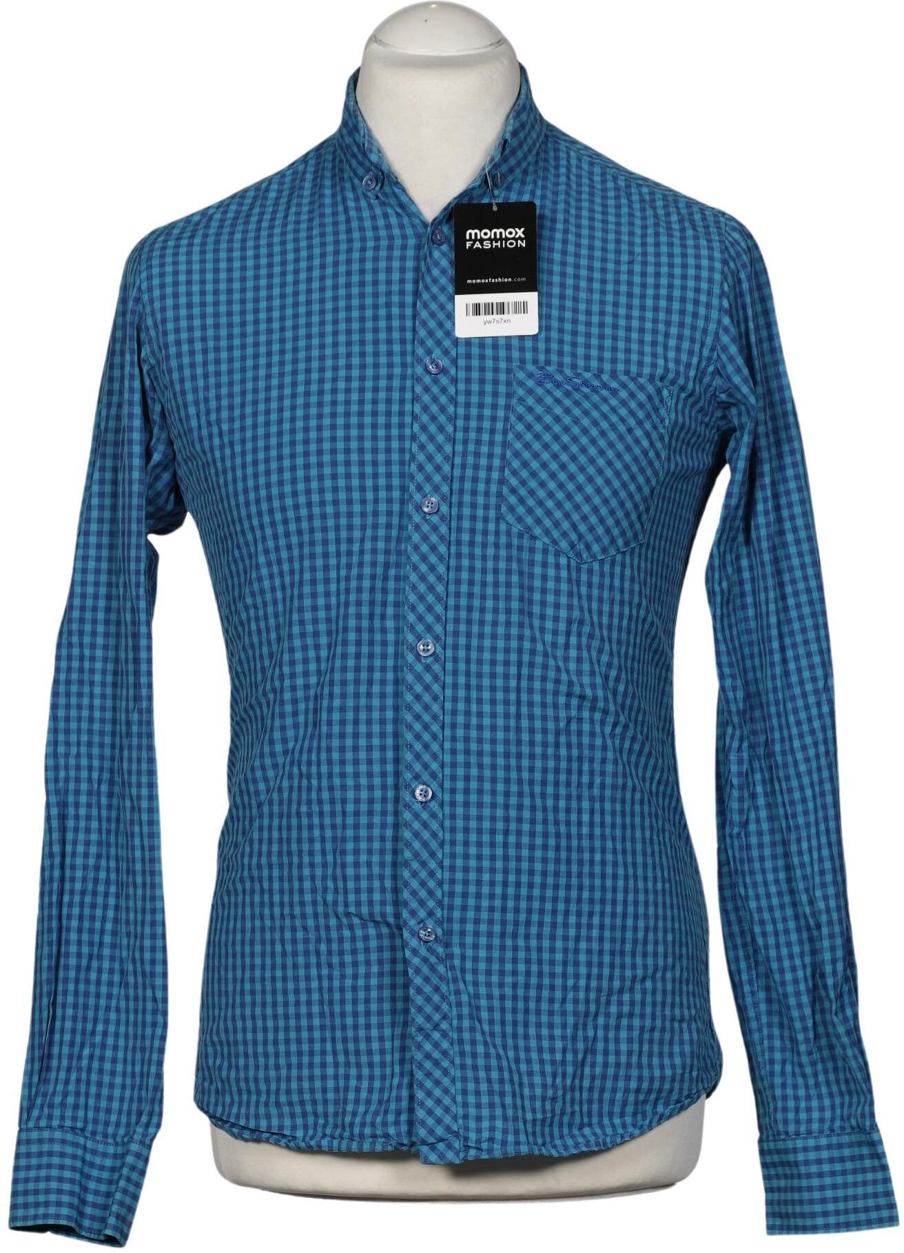 Ben Sherman Herren Hemd, Hellblau, Gr. M, Baumwolle - Second Hand