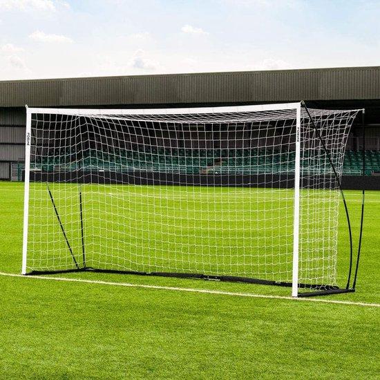 Fußballtor-Set - Aufstellbare Tore - Fußball für den Garten - Zusammenklappbar und schnell aufgestellt - Bis zu 49 Meter breit - Weiß