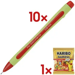 Schneider 10x Fineliner »Xpress« 1900 inkl. Fruchtgummi »Goldbären« 175 g rot
