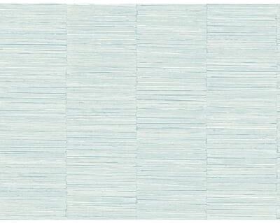 A-Street Prints Jenga Aqua Striped Column Wallpaper