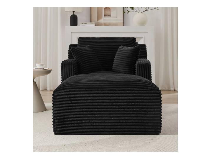 Fine Life Pro Sofa Sofa aus Cord, Bequemes Schlafsofa / Relaxsessel, Liegesessel