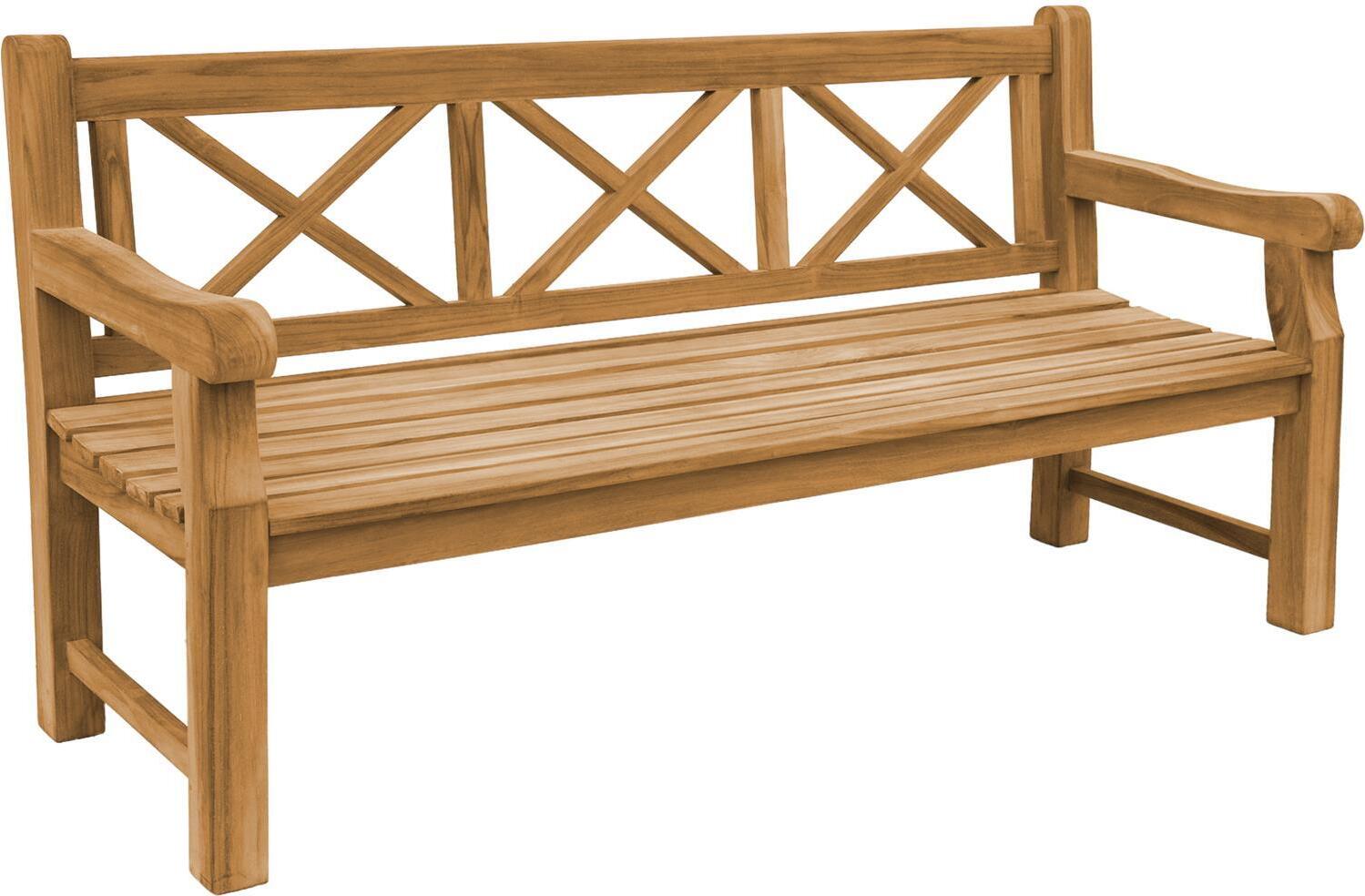 Friesenbank Märsta XXL Gartenbank Teak Massivholz - Breite: 180 cm