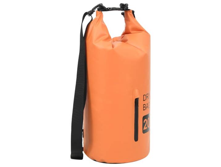 vidaXL Trockensack mit Reißverschluss Orange 20 L PVC