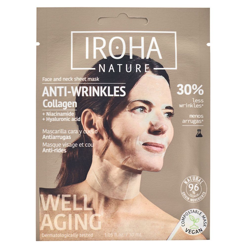 Iroha Masq Tissu A/Age Collagen 30 ml Gesichtsmaske