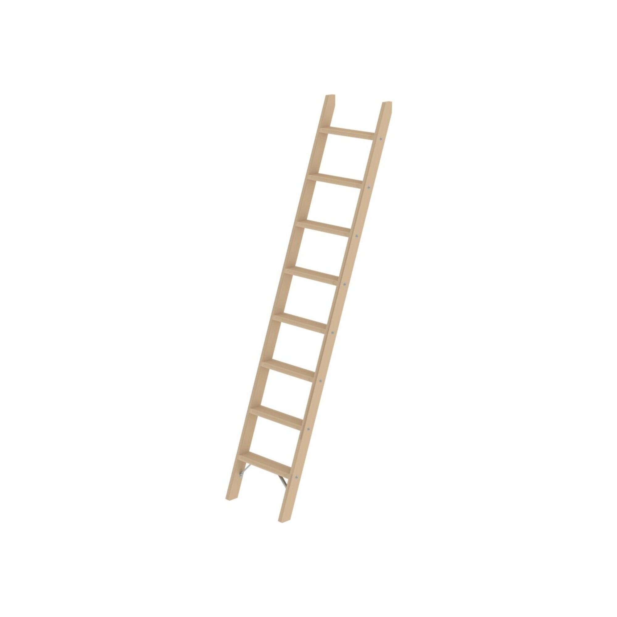 MUNK Stufen-Anlegeleiter Holz ohne Traverse 8 Stufen (033708)
