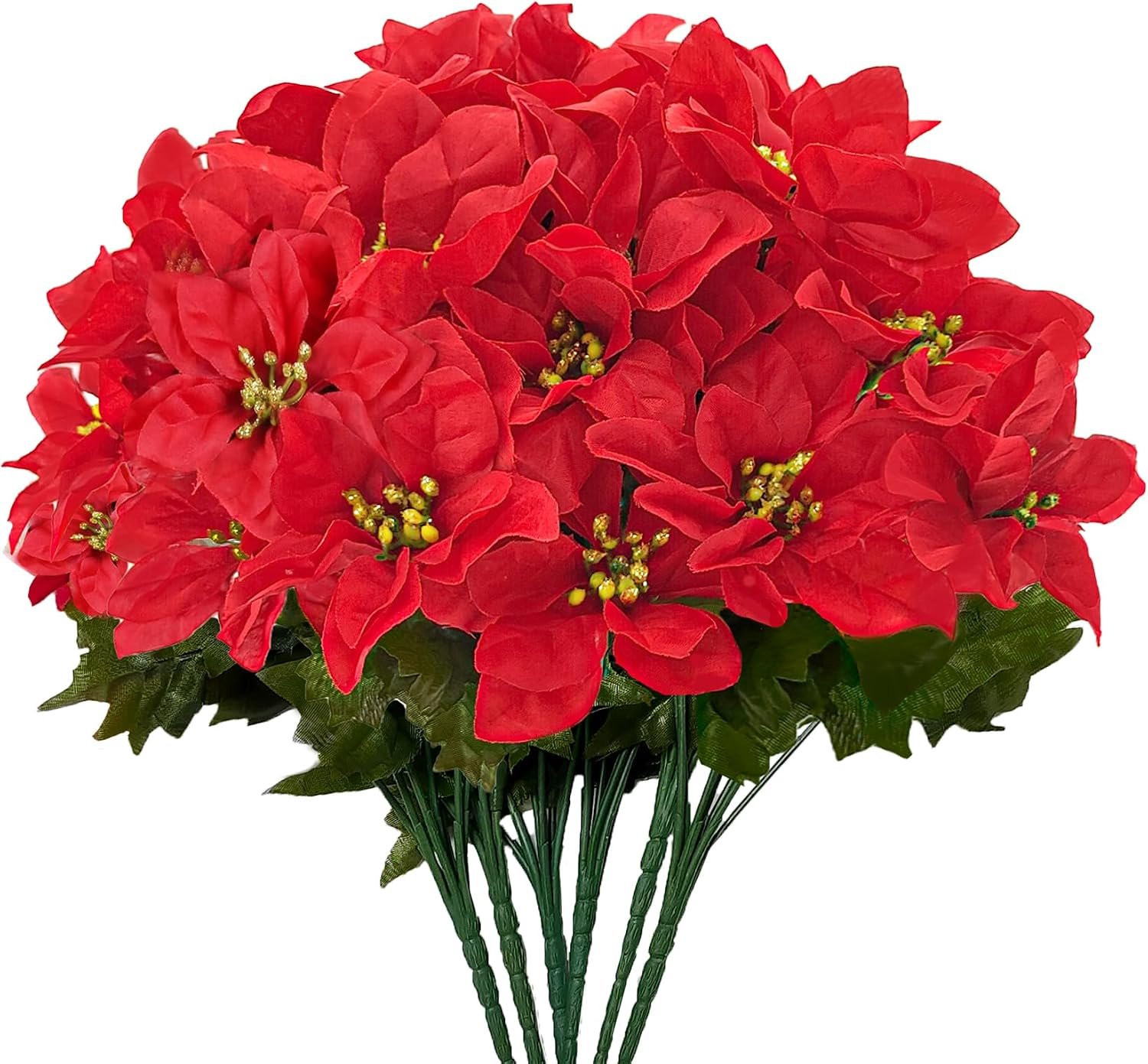 Homevero Kunstmatige Kerstbloemen 6 Stuks - Rood