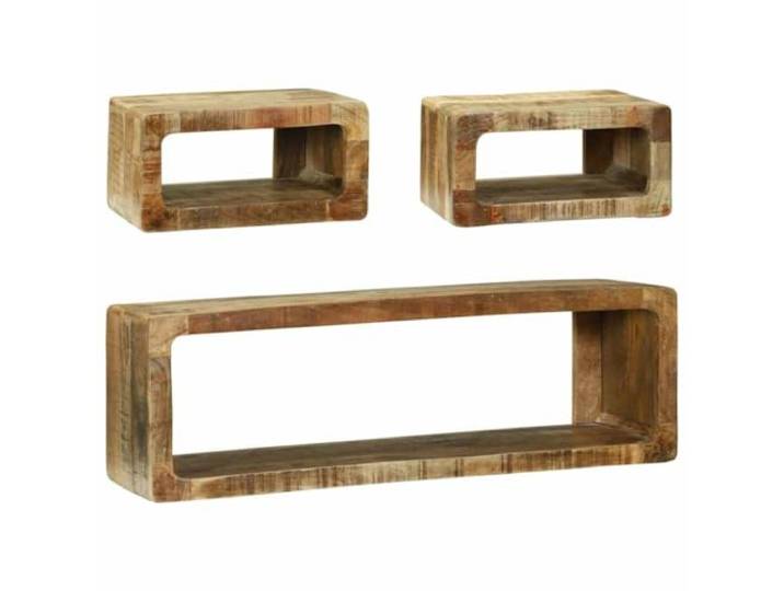KTHLBRH TV-Möbel-Set 3-teilig Braun Mango-Massivholz Modernes Design, große Aufbewahrung, für Wohnzimmer, Holz-Finish u