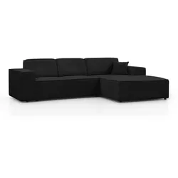 ECKSOFA ohne Schlaffunktion Pedro L schwarz rechts