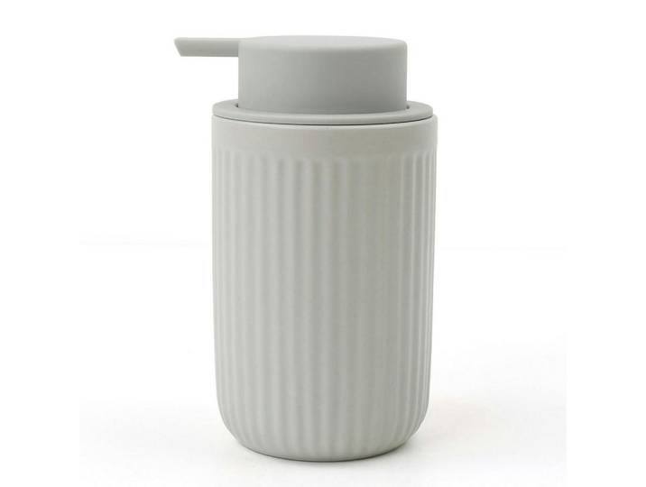 Seifenspender Keramik Grau 350ml, 8x14x8 cm, Badaccessoires, Seifenspender