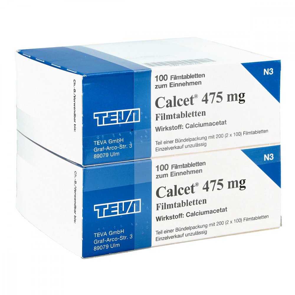 Teva GmbH Calcet 475 mg Filmtabletten 01627416