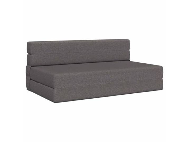 IBUQDDV Klappsofa Bett Hellgrau 152 x 86,5 x 60 cm Stoff 2-in-1-Funktionalität,manueller Mechanismus,Reißverschlussbezug,waschbar,Klettverschluss,platzsparendes Design