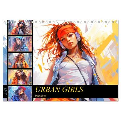Urban Girls. Paintings (Wandkalender 2027 DIN A4 quer), CALVENDO Monatskalender