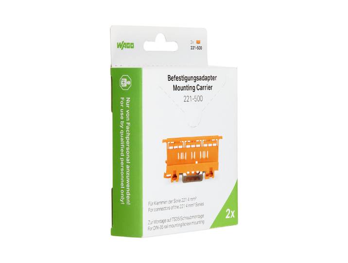 Wago Befestigungsadapter für alle Klemmen der Serie 221 4mm², orange, 2 Stk.