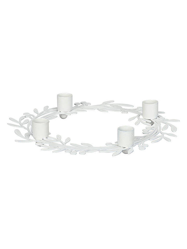 POSIWIO Kerzenhalter in Weiß - (H)4 x Ø 25 cm - onesize