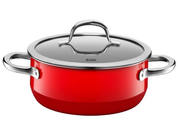 Bratentopf SILIT Passion red , rot, H:8,4cm Ø:20cm, Töpfe, Bratentopf, Made in Germany