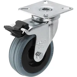 MON GCB-75B - MONACOR Blickle-Lenkrolle mit Bremse, Ø 75 mm