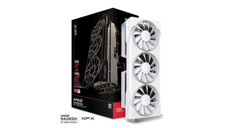 XFX Swift Radeon RX 9070 XT OC White Triple Fan Gaming Edition Grafikkarte 16 GB