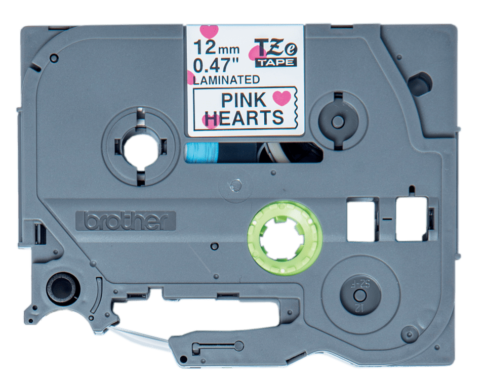 Brother TZe-MPPH31 P-touch Schriftband (laminiert), schwarz auf rosa Herz, 4m