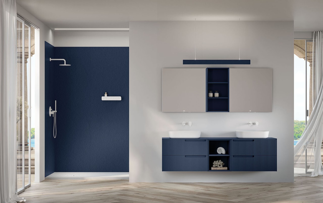 Fiora Konsole mit integriertem Waschbecken Synergy Liso Silexpol Waschtisch groß 1012x457x100 YMCIL04