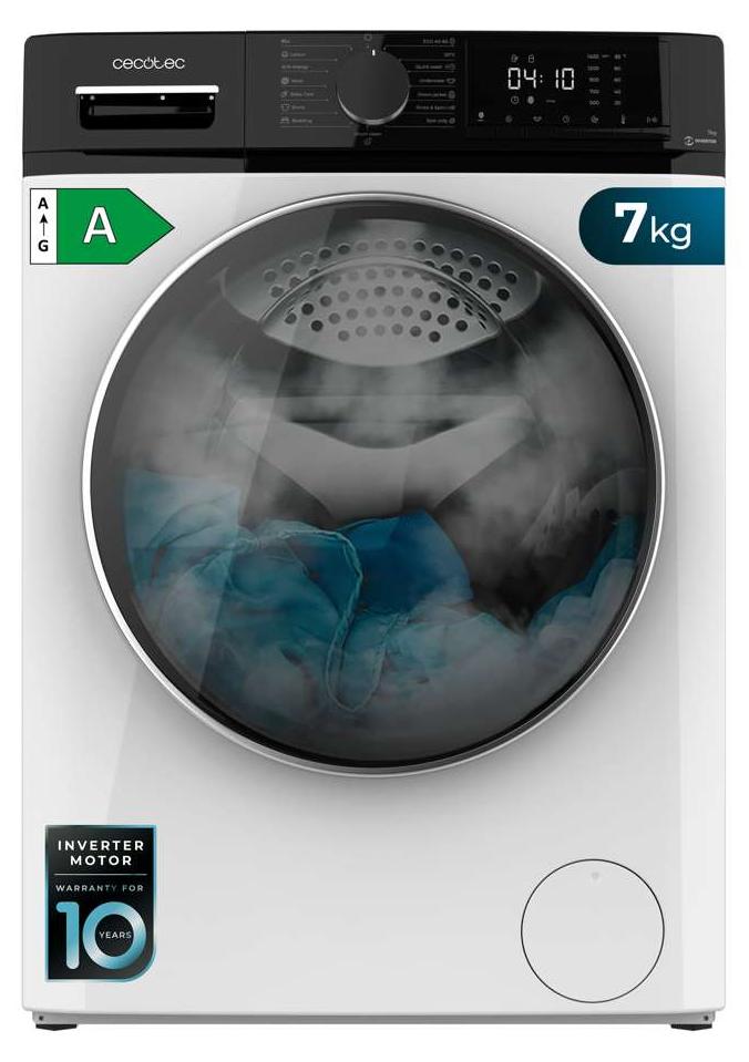 Cecotec Bolero DressCode 7610, Frontlader, 7 kg, C, 76 dB, 1400 RPM, A