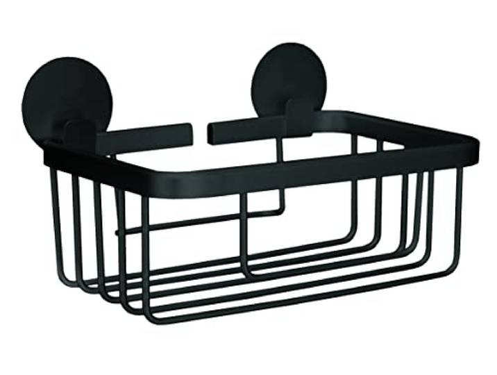 Kleine Wolke Korb rechteckig Rocco, Wandaccessoire, Farbe Schwarz, Material: Aluminium