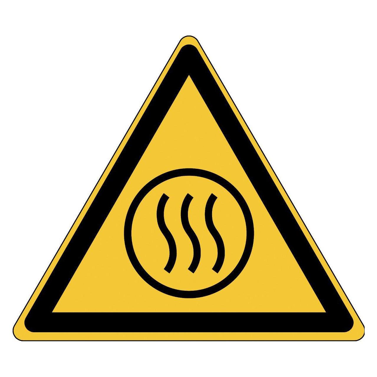 Brady ISO Safety Sign - Warning Hot (W/W079/NT-ALU-TRI200/1)