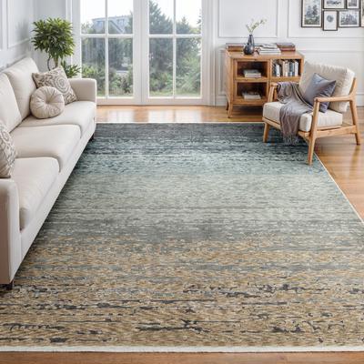 Style Haven Estella Distressed Ombre Blue/ Beige Area Rug
