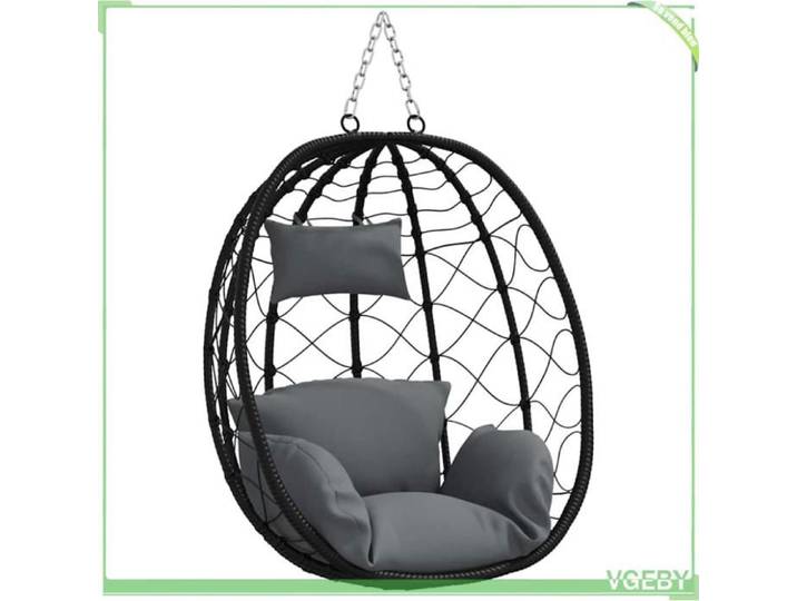 Chaise suspendue - FAFEICY - Chaise œuf suspendue - Polyrotin - Pliable - Anthracite